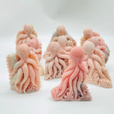 10 Pieces Beautiful Pink Opal Octopus Carving -Wholesale Crystals