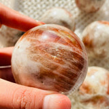 10 Pieces Beautiful Sunstone Spheres -Wholesale Crystals