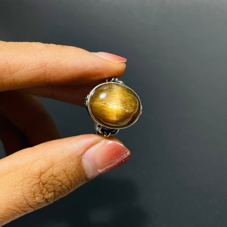 10 Pieces Black Sun Stone Different Styles Sterling Silver Ring -Wholesale Crystals