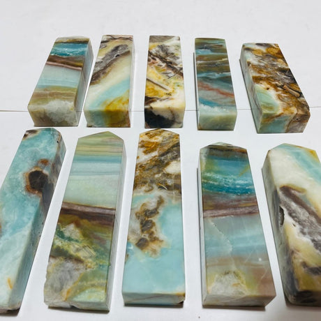 10 Pieces Caribbean Four-Sided Tower Points -Wholesale Crystals
