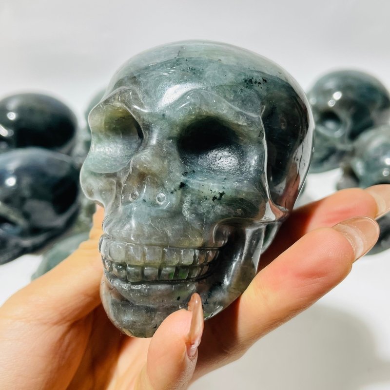 10 Pieces Labradorite Skull Carving - Wholesale Crystals