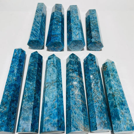 10 Pieces Large Blue Apatite Tower -Wholesale Crystals