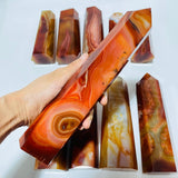 10 Pieces Large Carnelian Crystal Tower -Wholesale Crystals