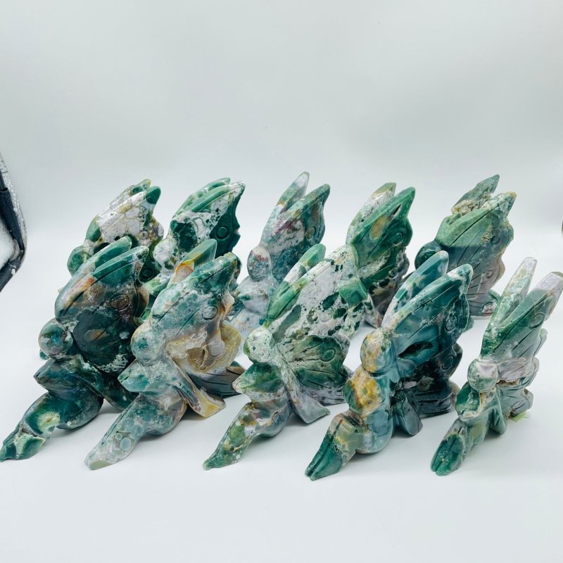 10 Pieces Ocean Jasper Butterfly Fairy Carving -Wholesale Crystals