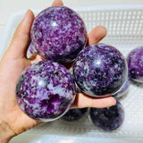 10 Pieces Spark Lepidolite Spheres -Wholesale Crystals