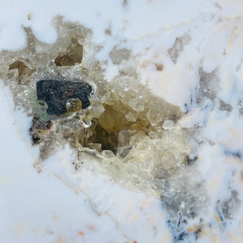 10.2inch Large White Rhyolite Geode Sphere - Wholesale Crystals