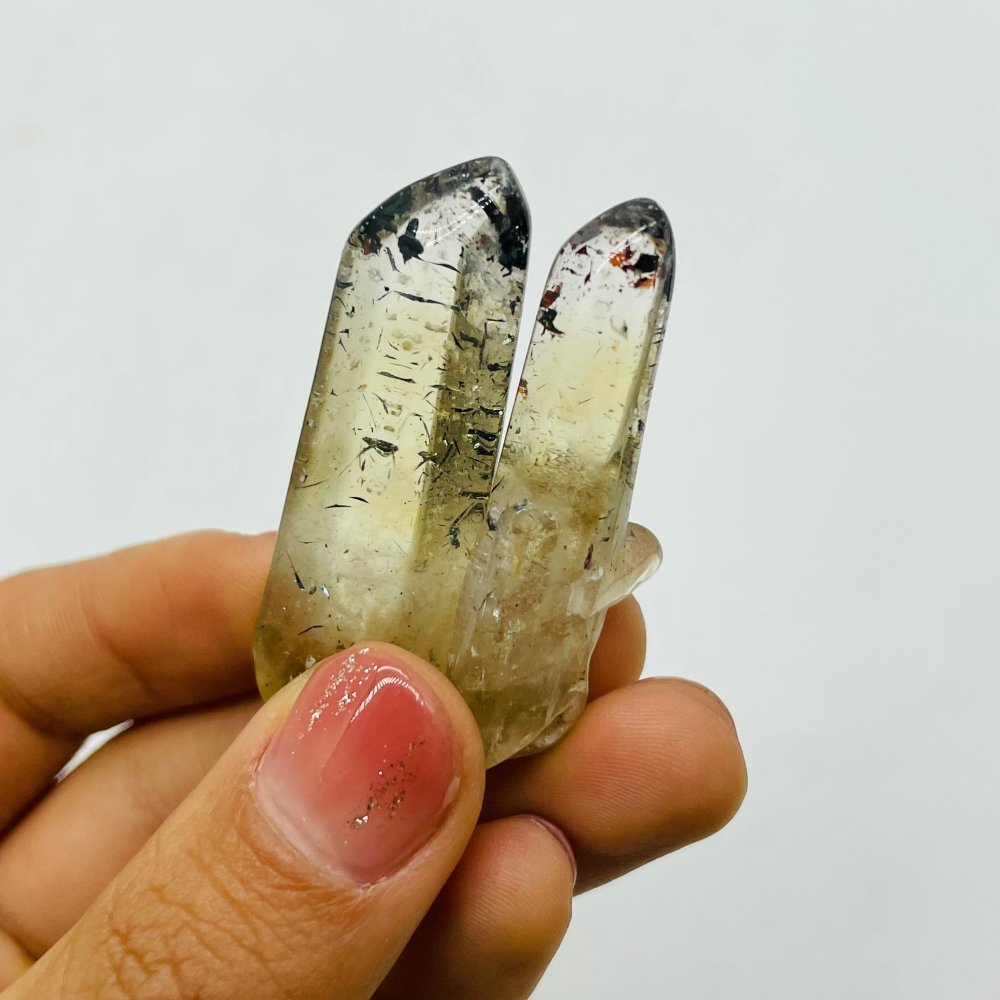 105 Pieces Polished Strawberry Crystal Lepidocrocite Super 7 Points For DIY Pendant -Wholesale Crystals