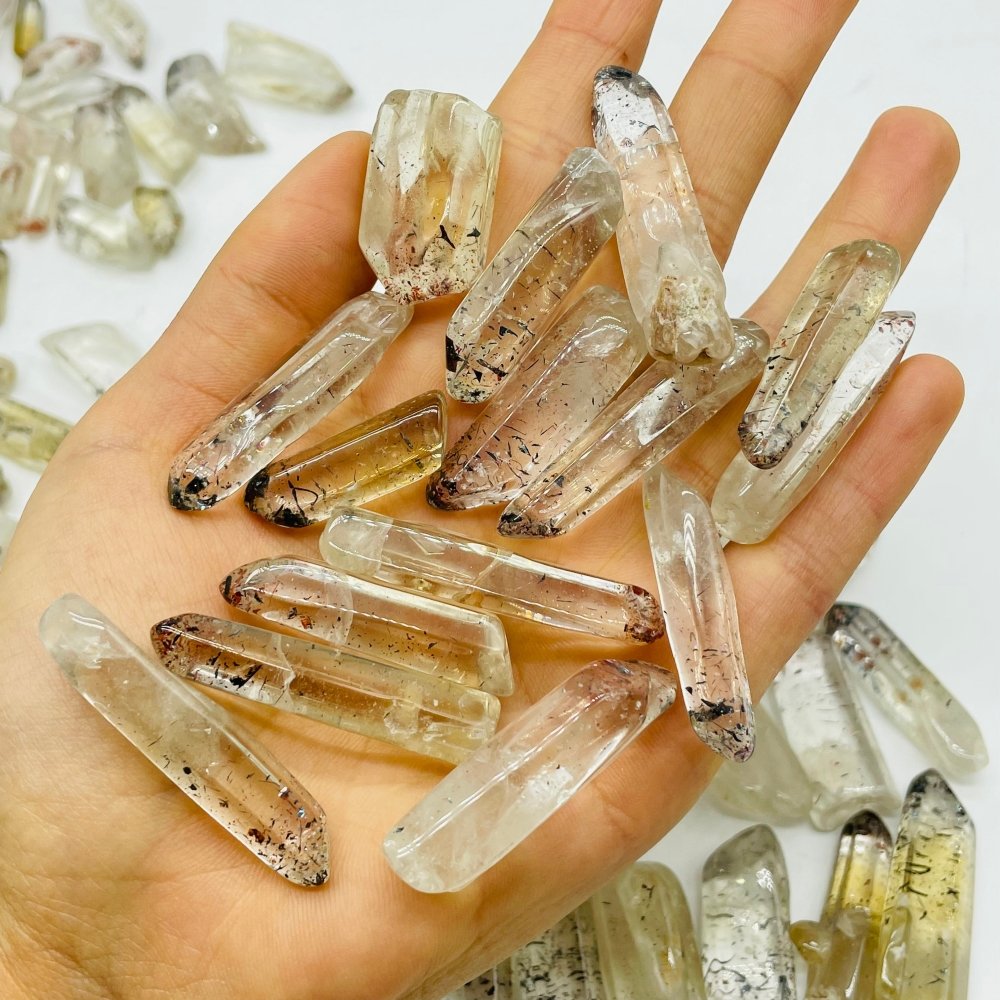 105 Pieces Polished Strawberry Crystal Lepidocrocite Super 7 Points For DIY Pendant -Wholesale Crystals