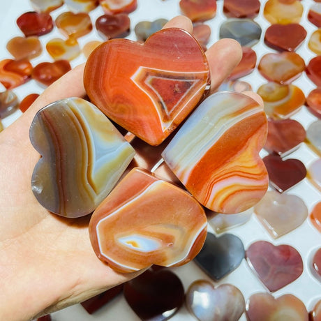 108 Pieces Carnelian Heart Clearance -Wholesale Crystals
