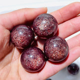 11 Pieces Beautiful Strawberry Quartz High Quality Spheres -Wholesale Crystals