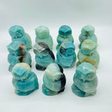 11 Pieces Caribbean Calcite Owl Carving -Wholesale Crystals
