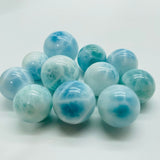 11 Pieces larimar Spheres -Wholesale Crystals