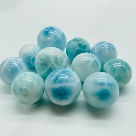 11 Pieces larimar Spheres -Wholesale Crystals