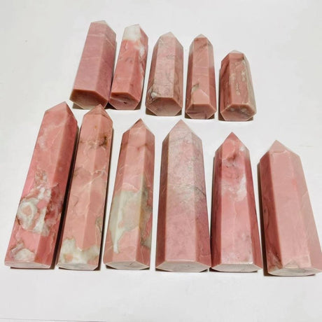 11 Pieces Pink Opal Crystal Tower -Wholesale Crystals
