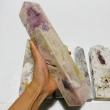6 Pieces Pink Sakura Flower Agate Geode Four-Sided Points -Wholesale Crystals