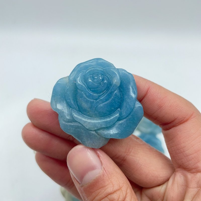 11 Pieces Trolleite Rose Flower Crystal Carving -Wholesale Crystals