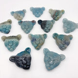 12 Pieces Trolleite Stone Leopard Head Crystal Carving -Wholesale Crystals