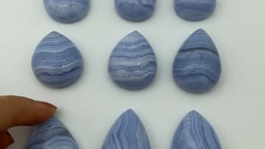 Blue Lace Agate Teardrop DIY Pendant Wholesale -Wholesale Crystals