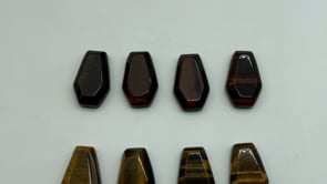 Yellow and Red Tiger Eye Mini Coffin Wholesale -Wholesale Crystals