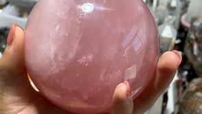 High Quality Deep Pink Rose Quartz Sphere Ball -Wholesale Crystals