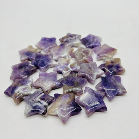 1.2in(30mm) Chevron Amethyst Star Wholesale -Wholesale Crystals