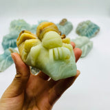 13 Pieces Caribbean Calcite Spider Carving -Wholesale Crystals