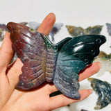 13 Pieces Colourful Ocean Jasper Large Butterfly Carving -Wholesale Crystals