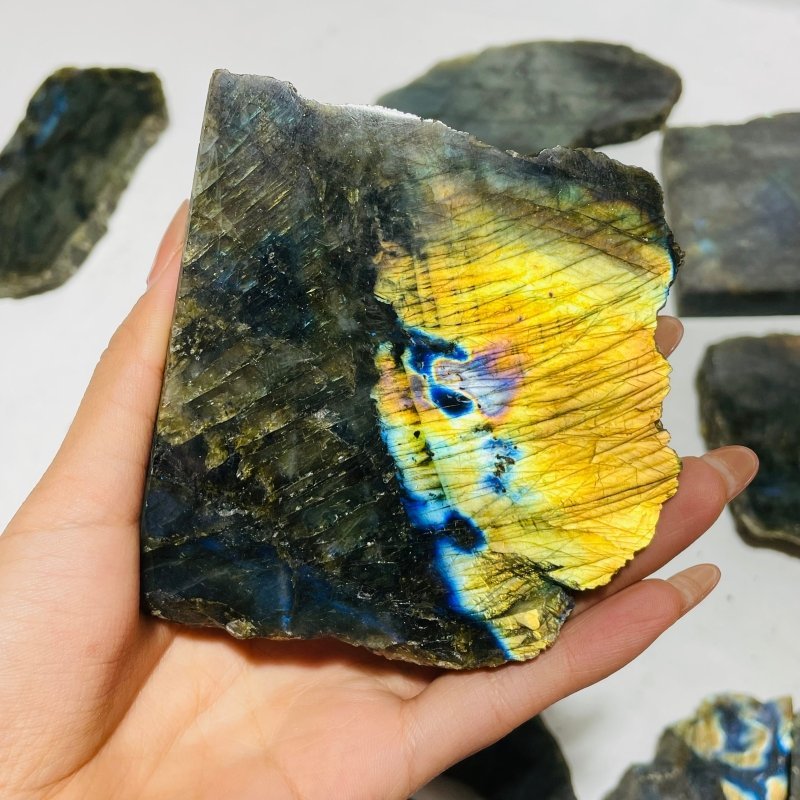 13 Pieces High Quality Labradorite Slab -Wholesale Crystals