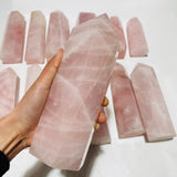 13 Pieces Large Rose Quartz Tower Points -Wholesale Crystals