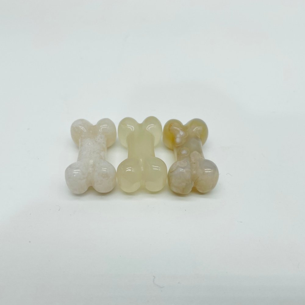 13 Types Mini Dog Bone Wholesale labradorite Lepidolite Ocean Jasper -Wholesale Crystals