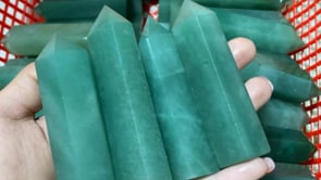 Green Aventurine Point Tower 2-3.6in -Wholesale Crystals
