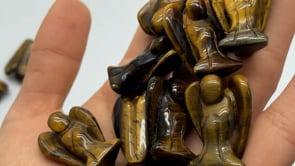 Yellow Tiger Eye Angel Pendant Carving Wholesale -Wholesale Crystals