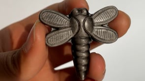 Silver Sheen Obsidian Dragonfly Carving Wholesale