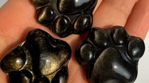 Gold Sheen Obsidian Cat Paws Carving Wholesale -Wholesale Crystals