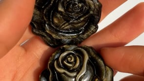 Gold Sheen Obsidian Rose Flower Carving Wholesale -Wholesale Crystals