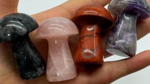 4Types Large Mushroom Red Jasper&Rose Quartz Wholesale -Wholesale Crystals