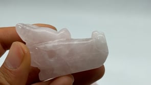 Caribbean Calcite & Rose Quartz Dragon Head Carving Wholesale -Wholesale Crystals