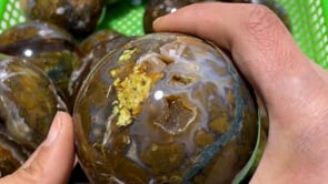 Yellow Agate Geode Sphere Ball Wholesale -Wholesale Crystals