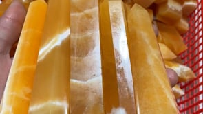yellow calcite point -Wholesale Crystals