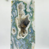 13in Large Unique Druzy Moss Agate Tower -Wholesale Crystals