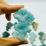 14 Pieces Caribbean Calcite Mermaid Carving -Wholesale Crystals