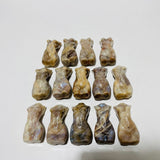 14 Pieces Moonstone Mixed Sunstone Goddess Carving Closeout -Wholesale Crystals