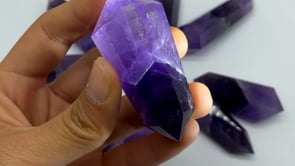 Double Points Amethyst Phantom Mountain Tower Points Wholesale -Wholesale Crystals