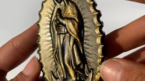 Gold Sheen Obsidian Virgin Mary Carving Wholesale -Wholesale Crystals