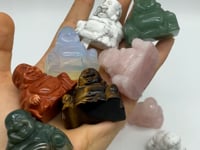 7 Types Fat Belly Buddha Maitreya Carving Tiger Eye Moss Agate Wholesale -Wholesale Crystals
