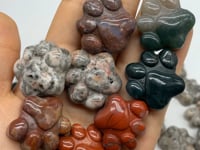 4Types Cat Paws Moss Agate&Red Jasper Carving Wholesale -Wholesale Crystals