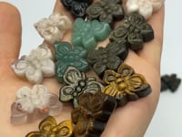 4 Types Yellow Tiger Eye & Sakura Agate Butterfly Carving Animal Wholesale -Wholesale Crystals