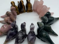 5 Types Dinosaur Chevron Amethyst & Moss Agate Carving Animals Wholesale -Wholesale Crystals