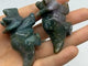 Moss Agate Three Horns Dinosaur Carving Wholesale -Wholesale Crystals