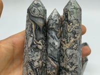 Natural Gray Lace Agate Point Crystal Tower Wholesale -Wholesale Crystals